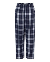 Boxercraft Youth Flannel Pants. BY6624 - Navy/ Silver Plaid