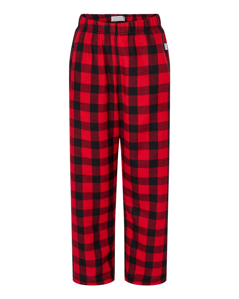 Boxercraft Youth Flannel Pants. BY6624 - Red/ Black Buffalo