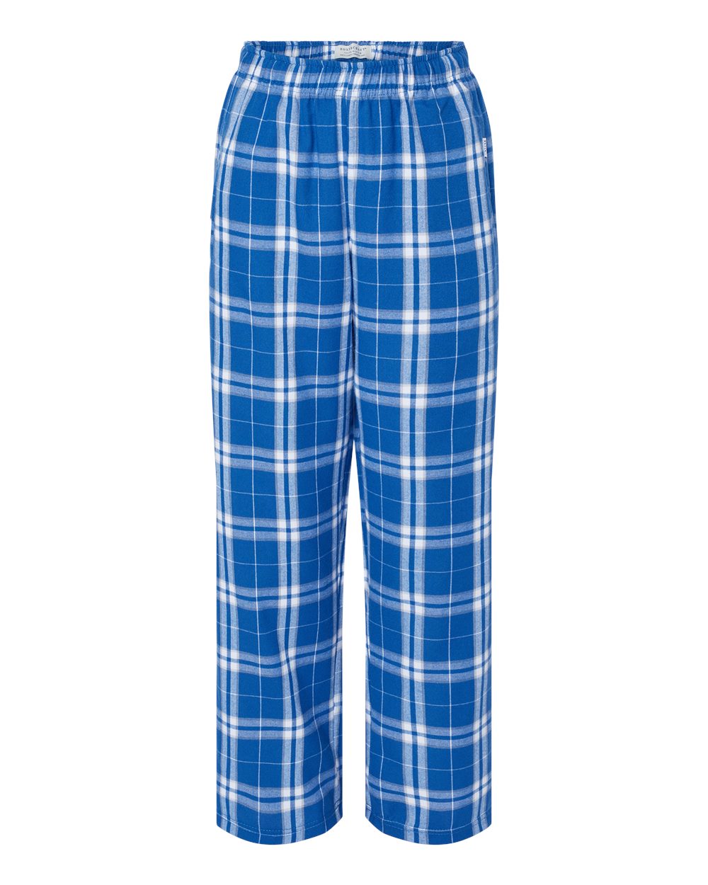 Boxercraft Youth Flannel Pants. BY6624 - Royal/ Silver Plaid