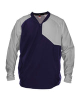 Alleson Athletic Unisex Field Batters Jacket. 3JLS21A - Navy/ Grey