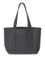 Liberty Bags Windward Large Cotton Canvas Classic Resort Tote. 8871 - Black/ Black