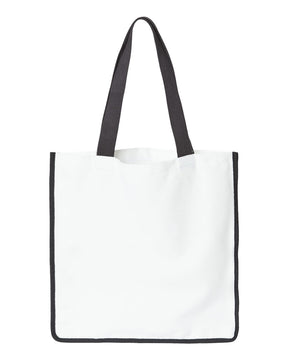 Liberty Bags Sublimation Medium Tote. PSB1516 - White/ Black