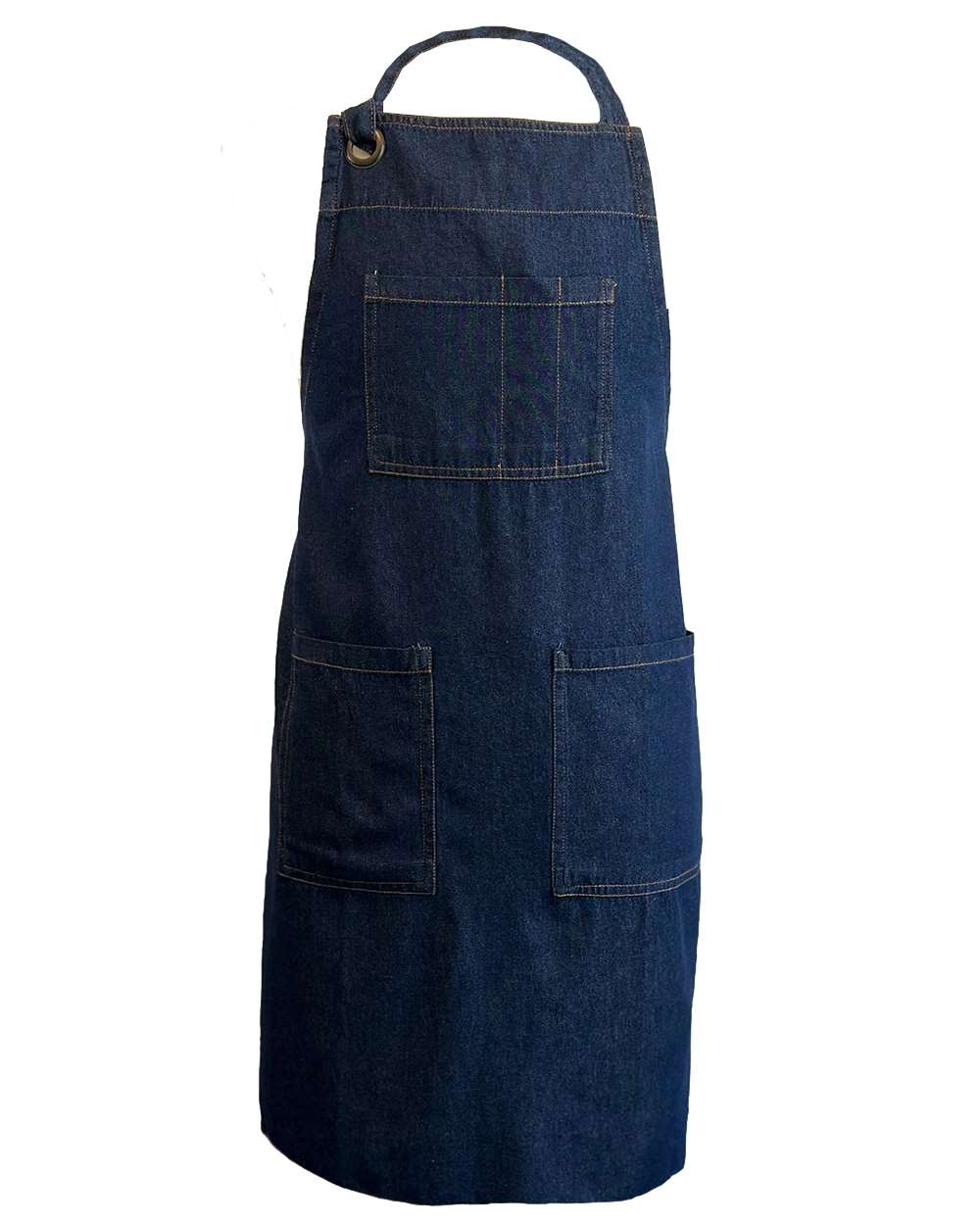 Liberty Bags 5-Pocket Recycled Cotton Denim Apron. 5511 - Dark Blue Denim
