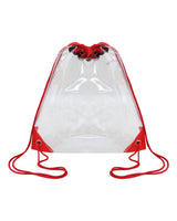 OAD Clear Drawstring Pack. OAD5007 - Red