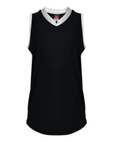 Alleson Athletic Women's Slide Fastpitch V-Neck Sleeveless Jersey. 522XVW - Black/ White