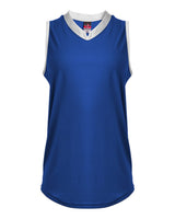 Alleson Athletic Women's Slide Fastpitch V-Neck Sleeveless Jersey. 522XVW - Royal/ White