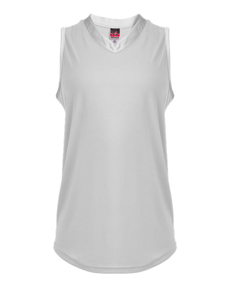 Alleson Athletic Women's Slide Fastpitch V-Neck Sleeveless Jersey. 522XVW - White