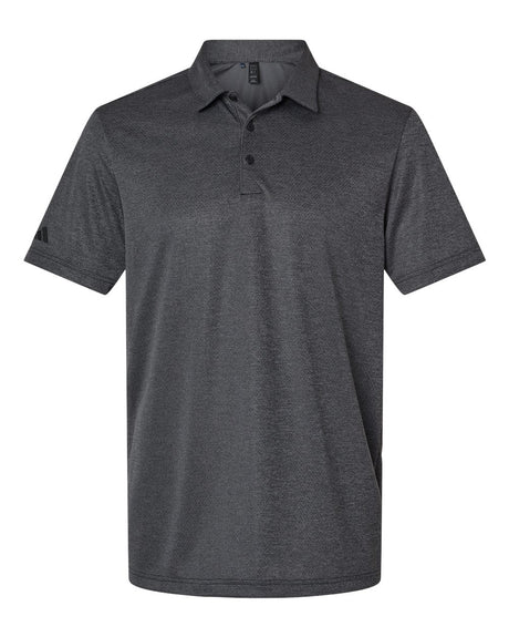 Adidas Men's Space Dyed Polo. A591 - Black Melange