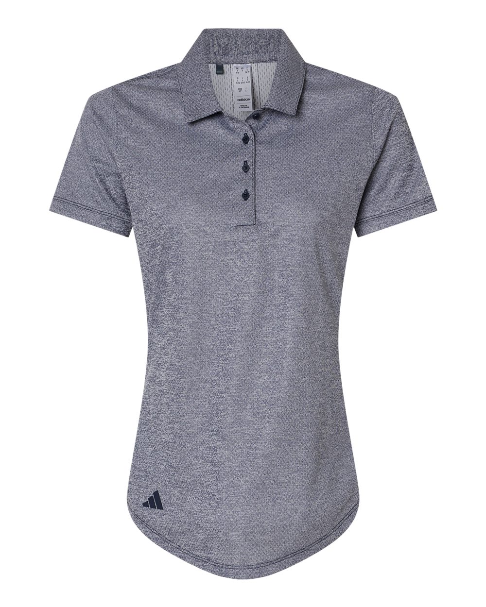 Adidas Women's Space Dyed Polo. A592 - Collegiate Navy Melange