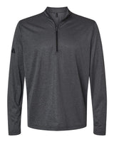 Adidas Men's Space Dyed Quarter-Zip Pullover. A593 - Black Melange