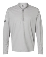 Adidas Men's Space Dyed Quarter-Zip Pullover. A593 - Grey One Heather