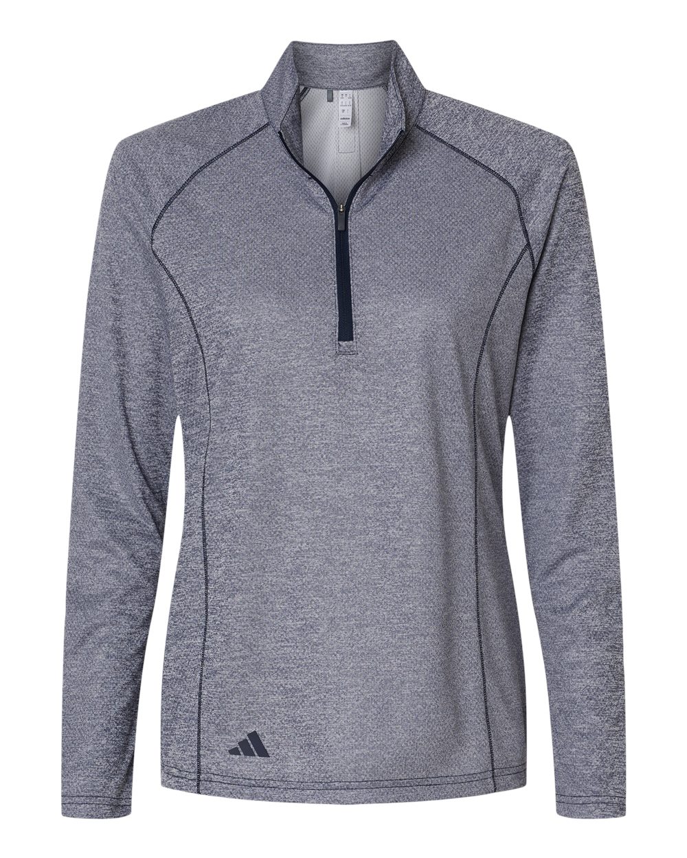 Adidas Women's Space Dyed Quarter-Zip Pullover. A594 - Collegiate Navy Melange