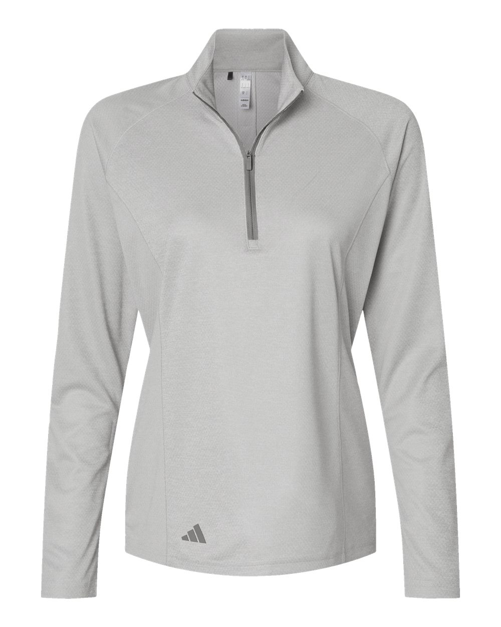 Adidas Women's Space Dyed Quarter-Zip Pullover. A594 - Grey One Heather