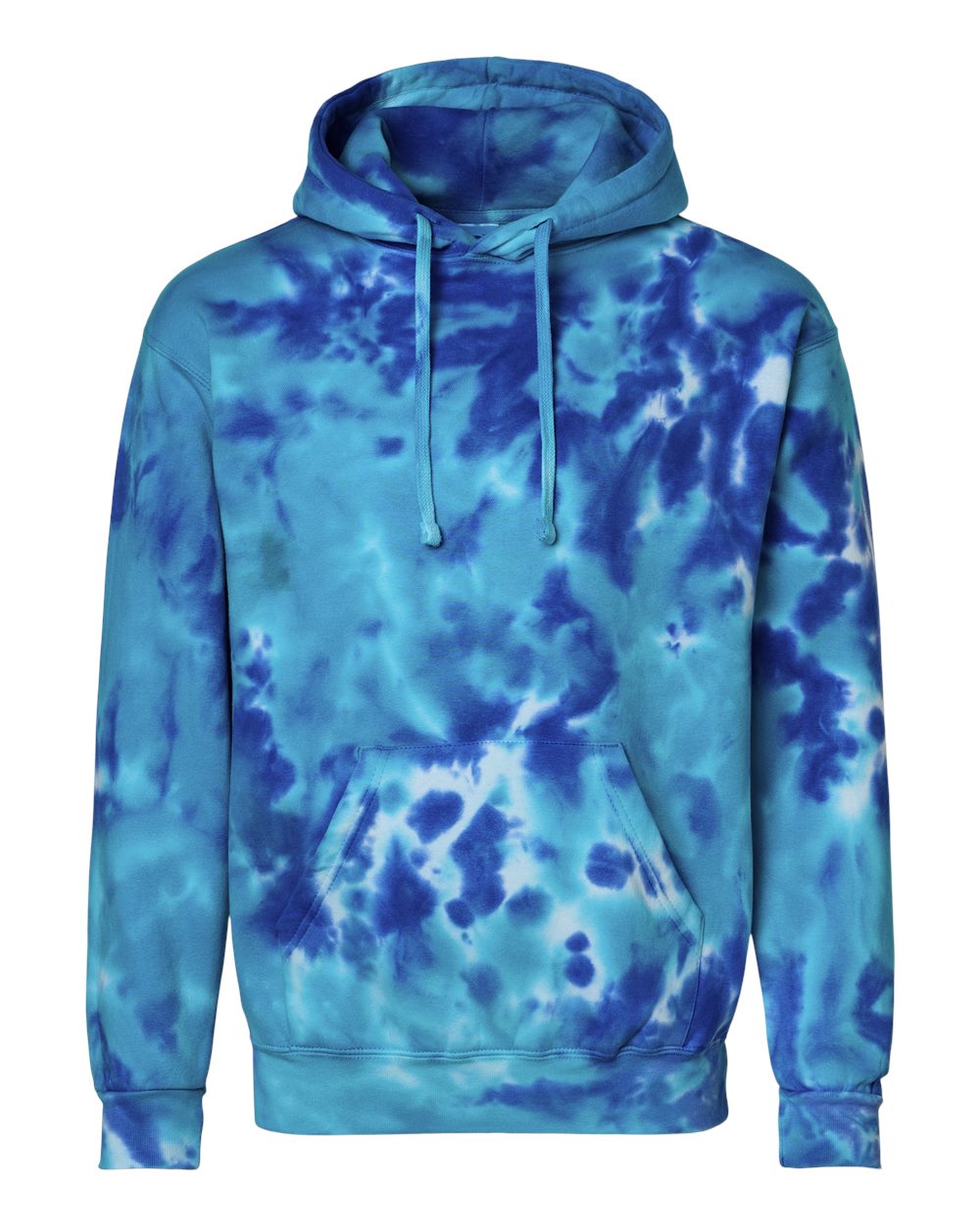 Colortone Unisex Tie-Dyed Hooded Sweatshirt. 8777 - Multi Blue