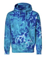 Colortone Unisex Tie-Dyed Hooded Sweatshirt. 8777 - Multi Blue