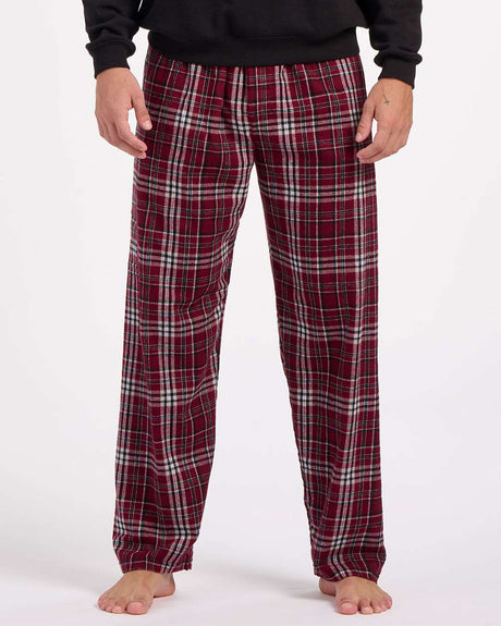 Boxercraft Men's Harley Flannel Pants. BM6624 - Maroon Plaid