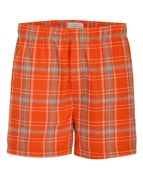 Boxercraft Men's Double Brushed Flannel Boxers. BM6701 - Burnt Orange Kingston Plaid