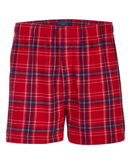 Boxercraft Men's Double Brushed Flannel Boxers. BM6701 - Brick Red Kingston