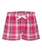 Boxercraft Women's Flannel Shorts. BW6501 - Pink Sophia Plaid