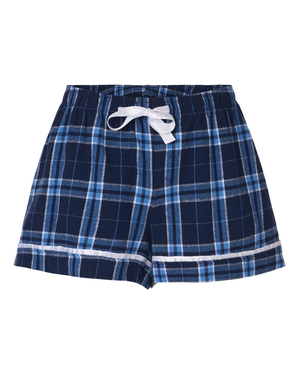 Boxercraft Women's Flannel Shorts. BW6501 - Navy/ Columbia Plaid