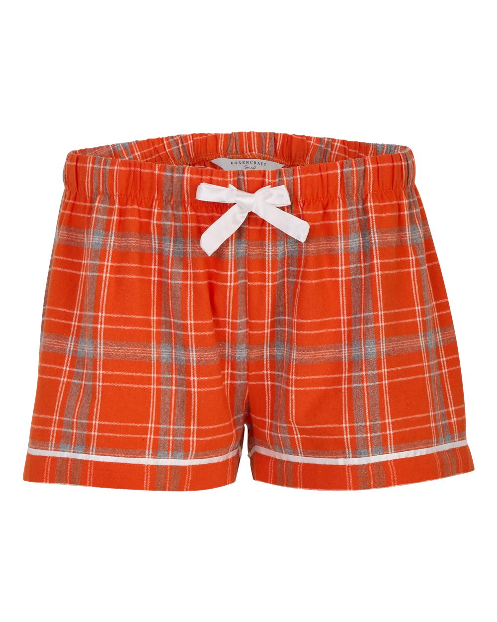 Boxercraft Women's Flannel Shorts. BW6501 - Burnt Orange Kingston Plaid