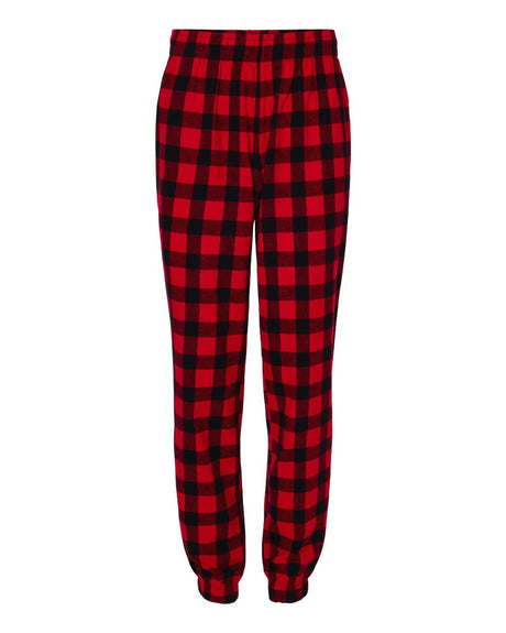 Boxercraft Unisex Flannel Joggers. BM6625 - Red/ Black Buffalo