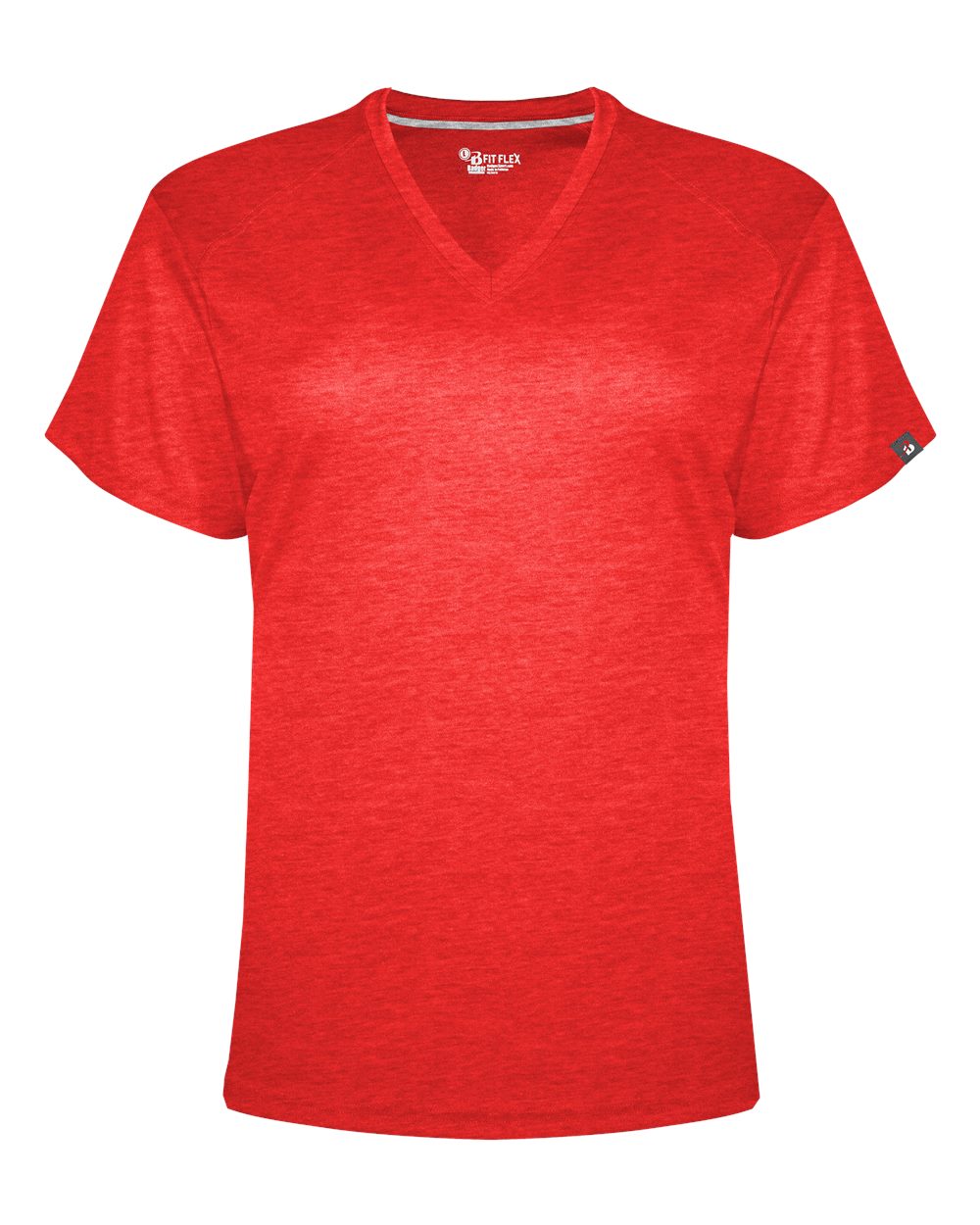 Badger Women's FitFlex Performance V-Neck T-Shirt. 1002 - Red