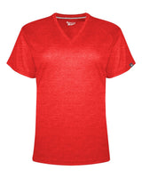 Badger Women's FitFlex Performance V-Neck T-Shirt. 1002 - Red