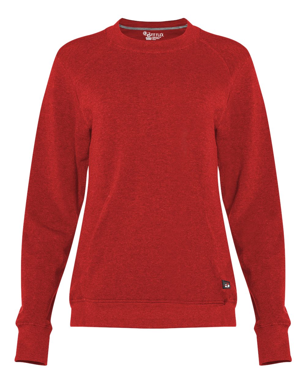 Badger Women's FitFlex French Terry Crewneck Sweatshirt. 1041 - Red