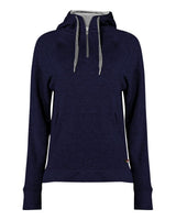 Badger Women's FitFlex French Terry Quarter-Zip Hooded Pullover. 1051 - Navy