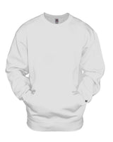Badger Unisex Pocket Crewneck Sweatshirt. 1252 - White