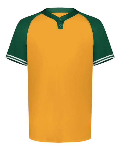 Augusta Sportswear Men's Cutter Henley Jersey. 6905 - Gold/ Dark Green