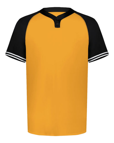 Augusta Sportswear Men's Cutter Henley Jersey. 6905 - Gold/ Black