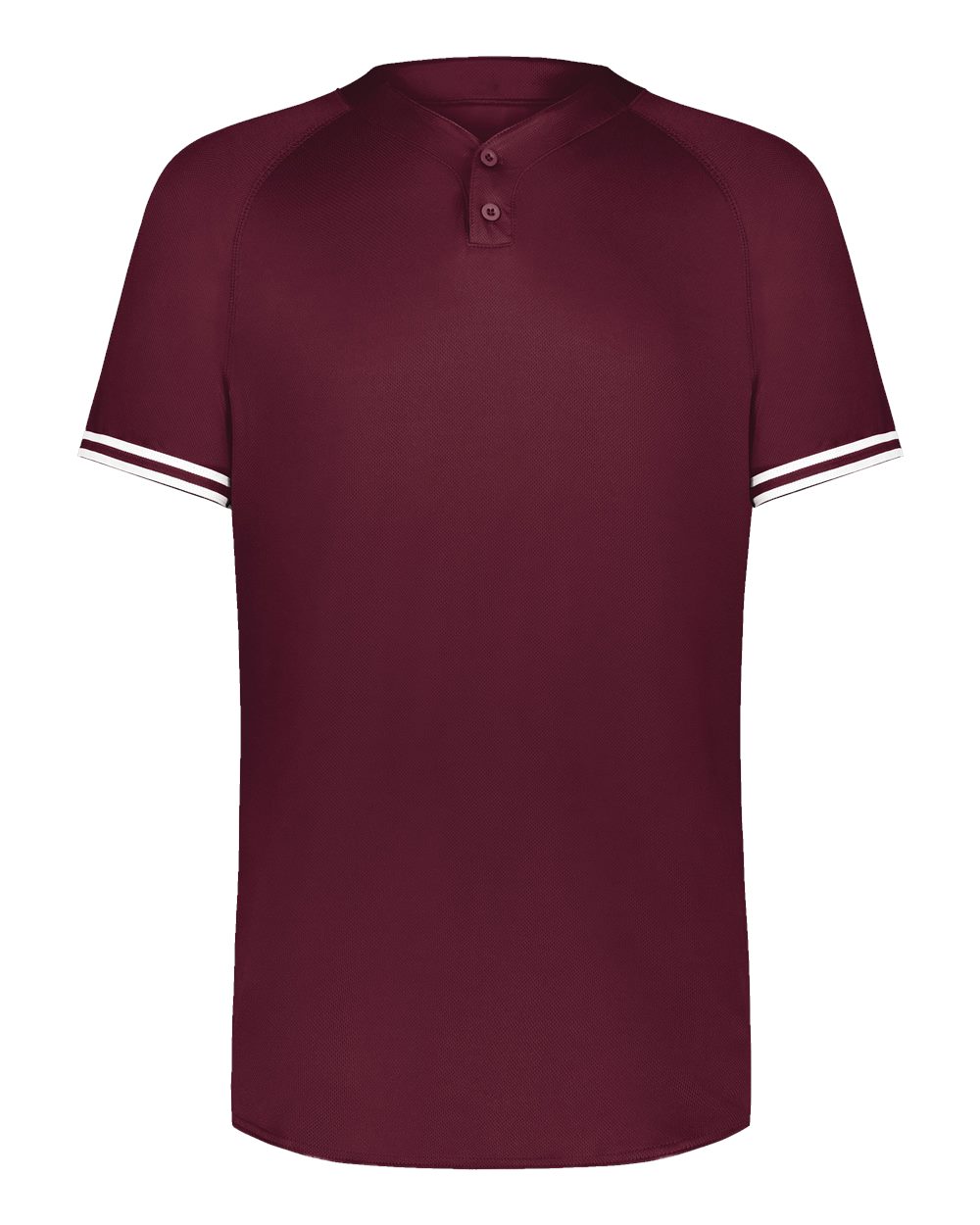 Augusta Sportswear Men's Cutter Henley Jersey. 6905 - Maroon/ White