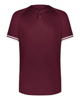 Augusta Sportswear Men's Cutter Henley Jersey. 6905 - Maroon/ White
