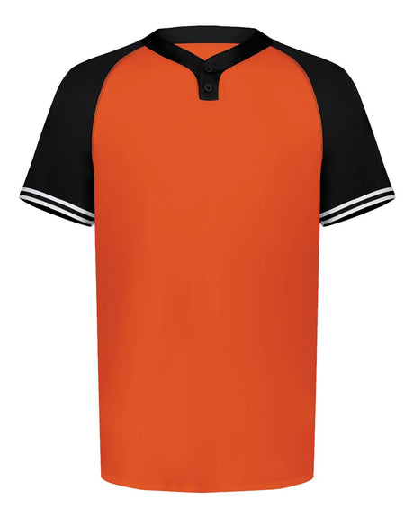 Augusta Sportswear Men's Cutter Henley Jersey. 6905 - Orange/ Black