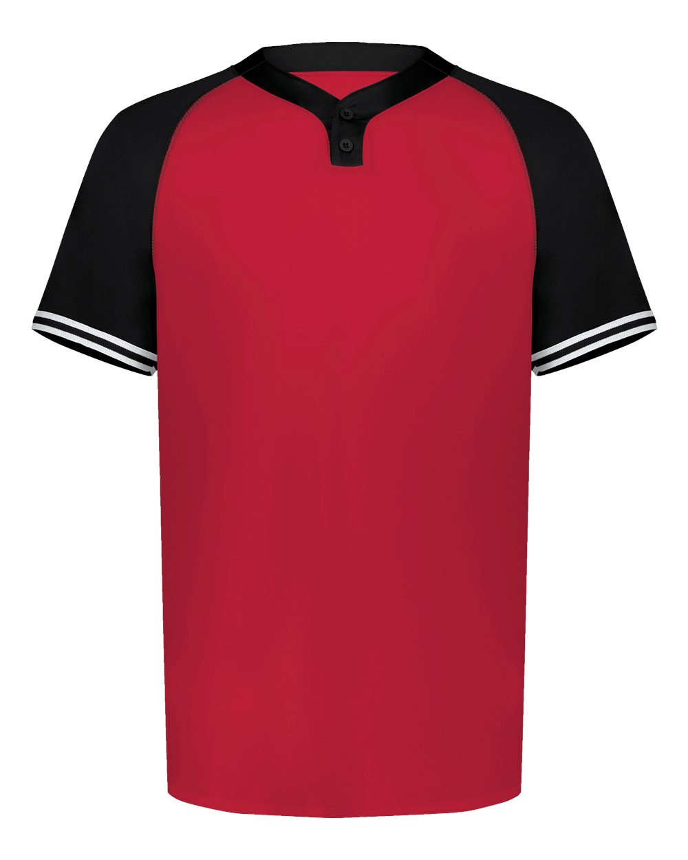 Augusta Sportswear Men's Cutter Henley Jersey. 6905 - Scarlet/ Black