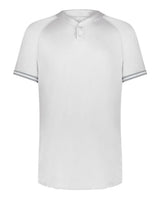 Augusta Sportswear Men's Cutter Henley Jersey. 6905 - White/ Silver