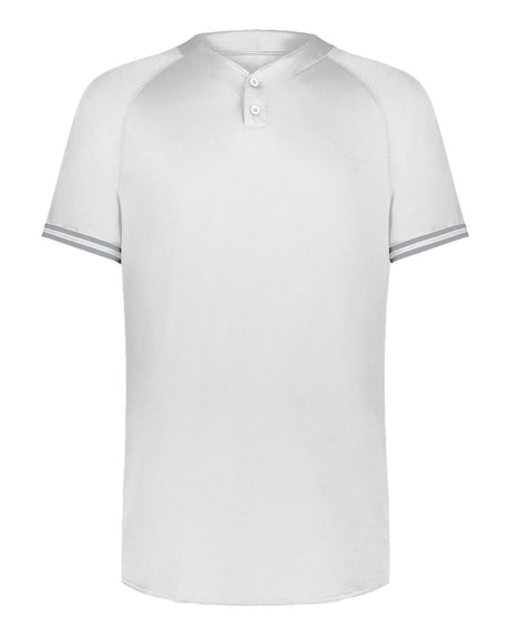 Augusta Sportswear Men's Cutter Henley Jersey. 6905 - White/ Silver