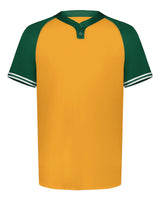 Augusta Sportswear Youth Cutter Henley Jersey. 6906 - Gold/ Dark Green