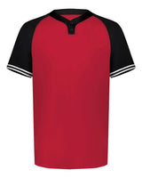 Augusta Sportswear Youth Cutter Henley Jersey. 6906 - Scarlet/ Black