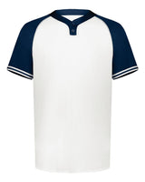 Augusta Sportswear Youth Cutter Henley Jersey. 6906 - White/ Navy