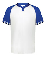 Augusta Sportswear Youth Cutter Henley Jersey. 6906 - White/ Royal
