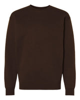 Independent Trading Co. Unisex Heavyweight Crewneck Sweatshirt. IND3000 - Brown