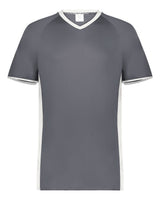 Augusta Sportswear Men's Cutter V-Neck Jersey. 6907 - Graphite/ White