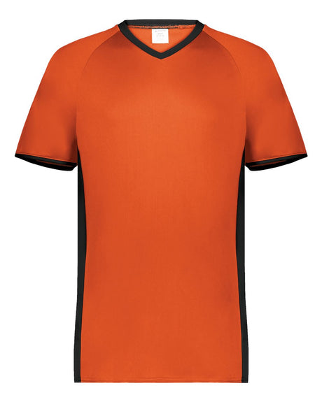 Augusta Sportswear Men's Cutter V-Neck Jersey. 6907 - Orange/ Black