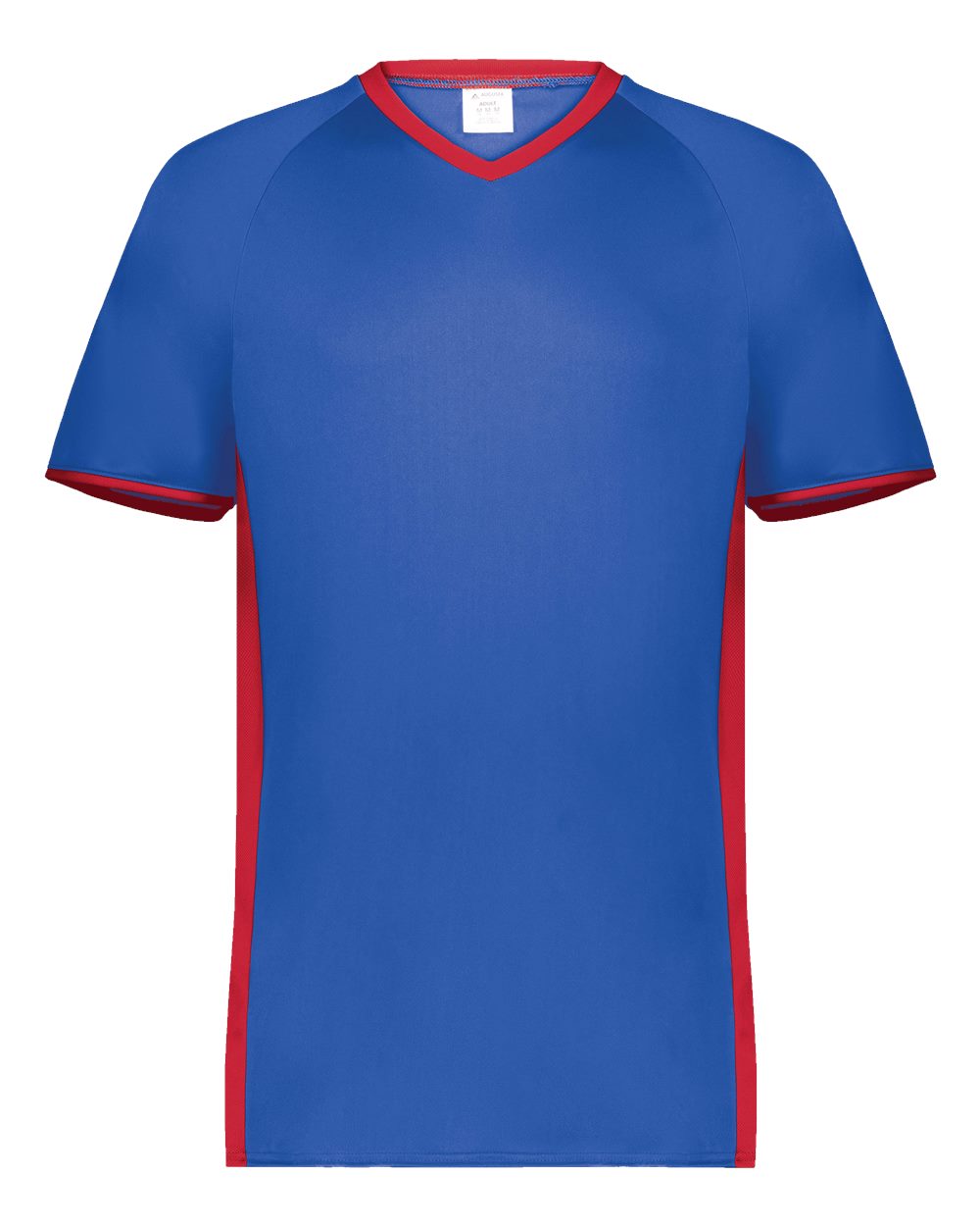 Augusta Sportswear Men's Cutter V-Neck Jersey. 6907 - Royal/ Scarlet