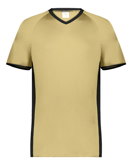 Augusta Sportswear Men's Cutter V-Neck Jersey. 6907 - Vegas Gold/ Black