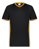 Augusta Sportswear Youth Cutter V-Neck Jersey. 6908 - Black/ Gold