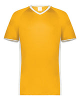 Augusta Sportswear Youth Cutter V-Neck Jersey. 6908 - Gold/ White